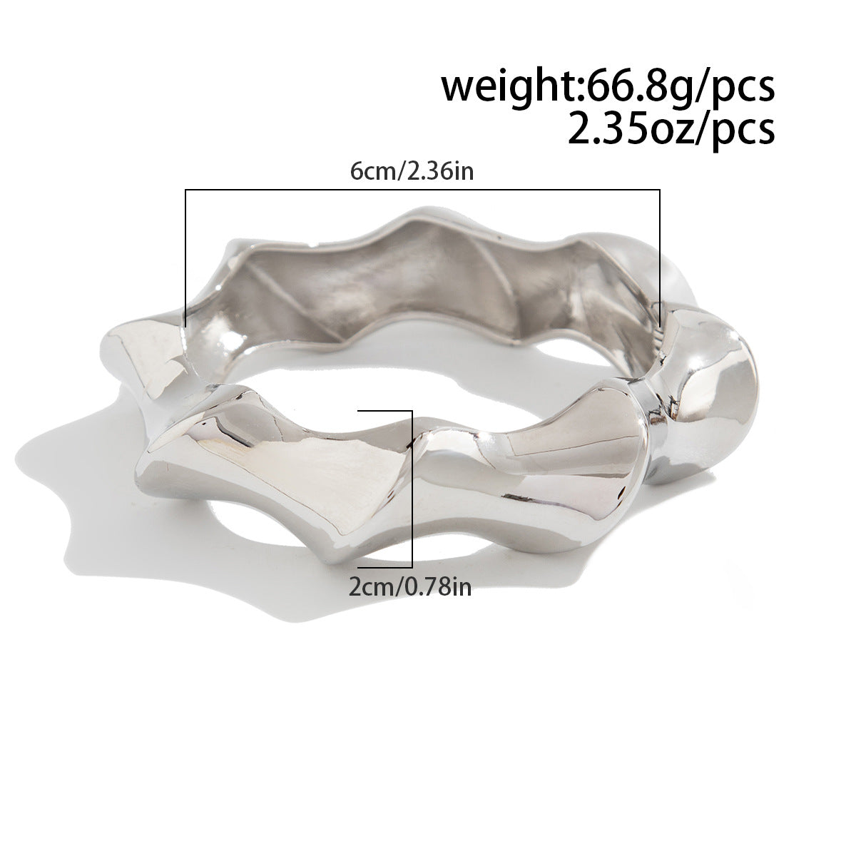 Planderful Vienna Verve Bracelet For Women Threaded Wave Design With Glossy Spring Buckle Statement Jewelry