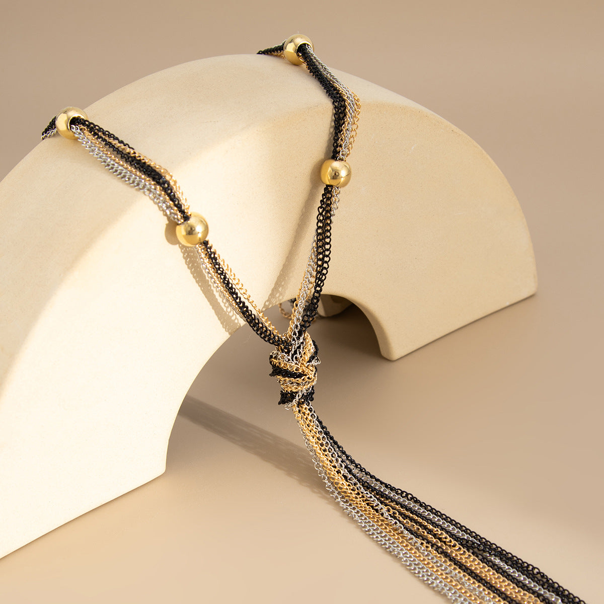 Planderful Vienna Verve Necklace – Stylish Multi-Layered Y-Shaped Design