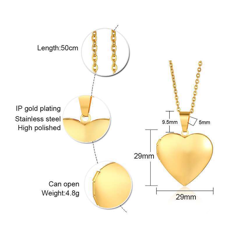 Polished Heart Locket Necklace — 3 Styles