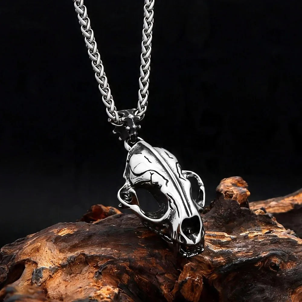 Punk Skull Stainless Steel Men's Pendant Necklace