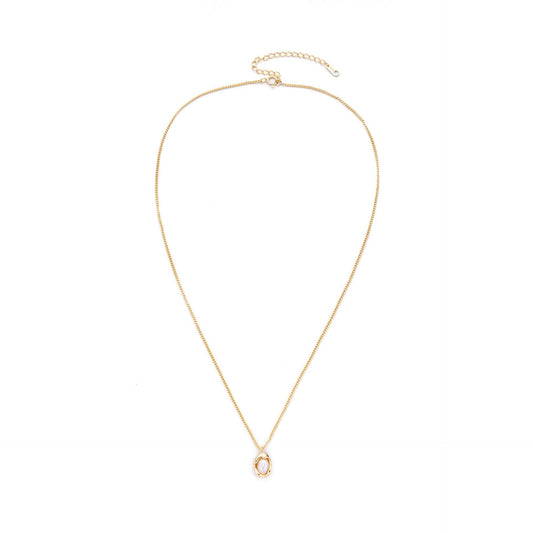 S925 Sterling Silver Pearl Necklace Women's Retro Chain Jewelry