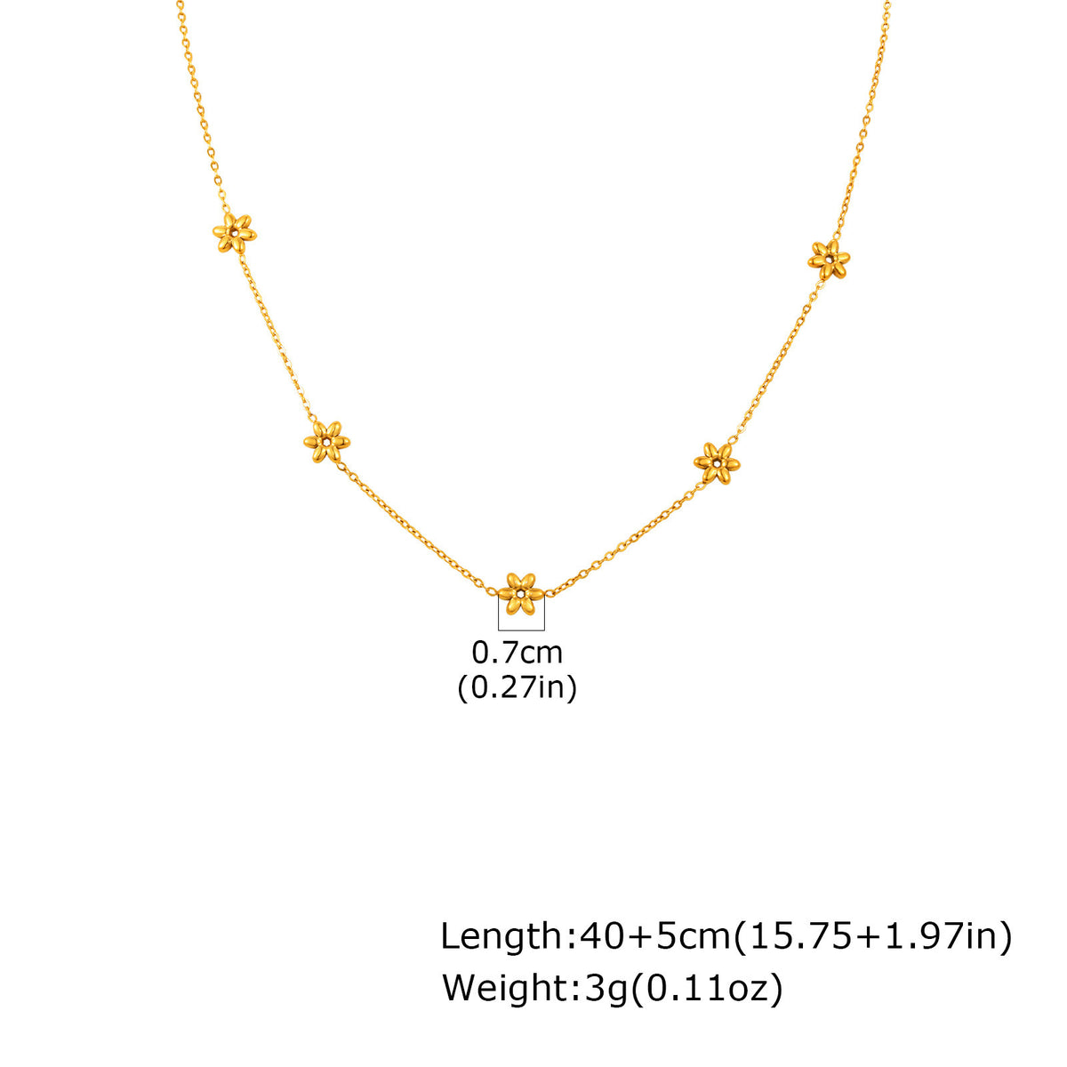 Wind Stainless Steel Girl Sweet Delicate Collarbone Chain Flower Butterfly Heart Necklace