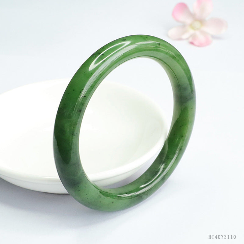 Hetian Jasper Round Bangle