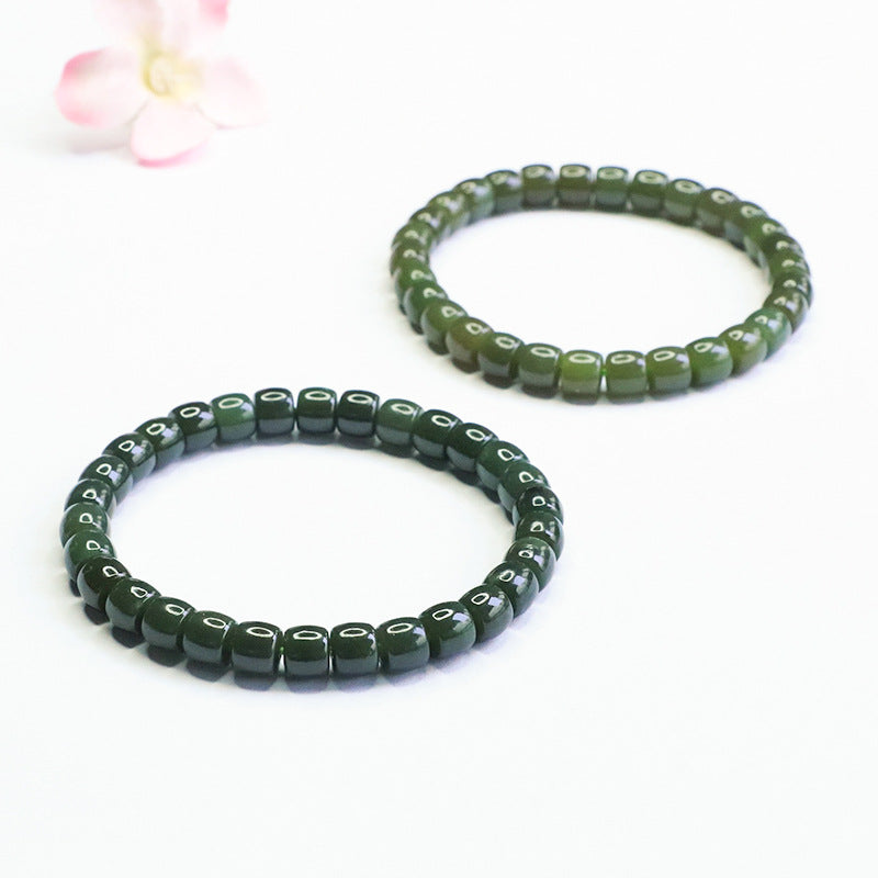 Qingshui Hetian Jade Straight-Cut Bracelet