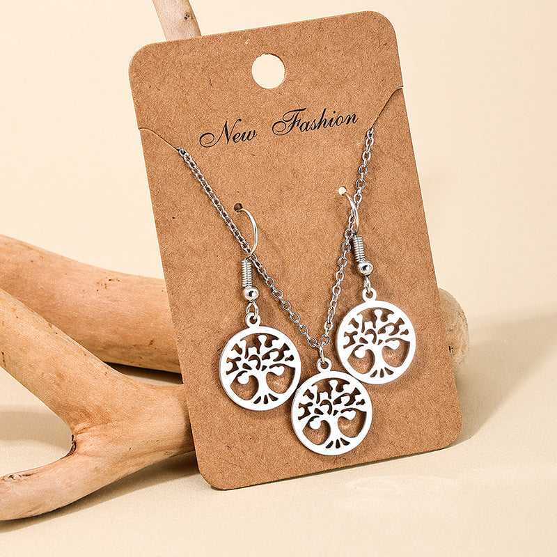 Europe's Amazon Tree of Life Bohemian Necklace Earrings Set