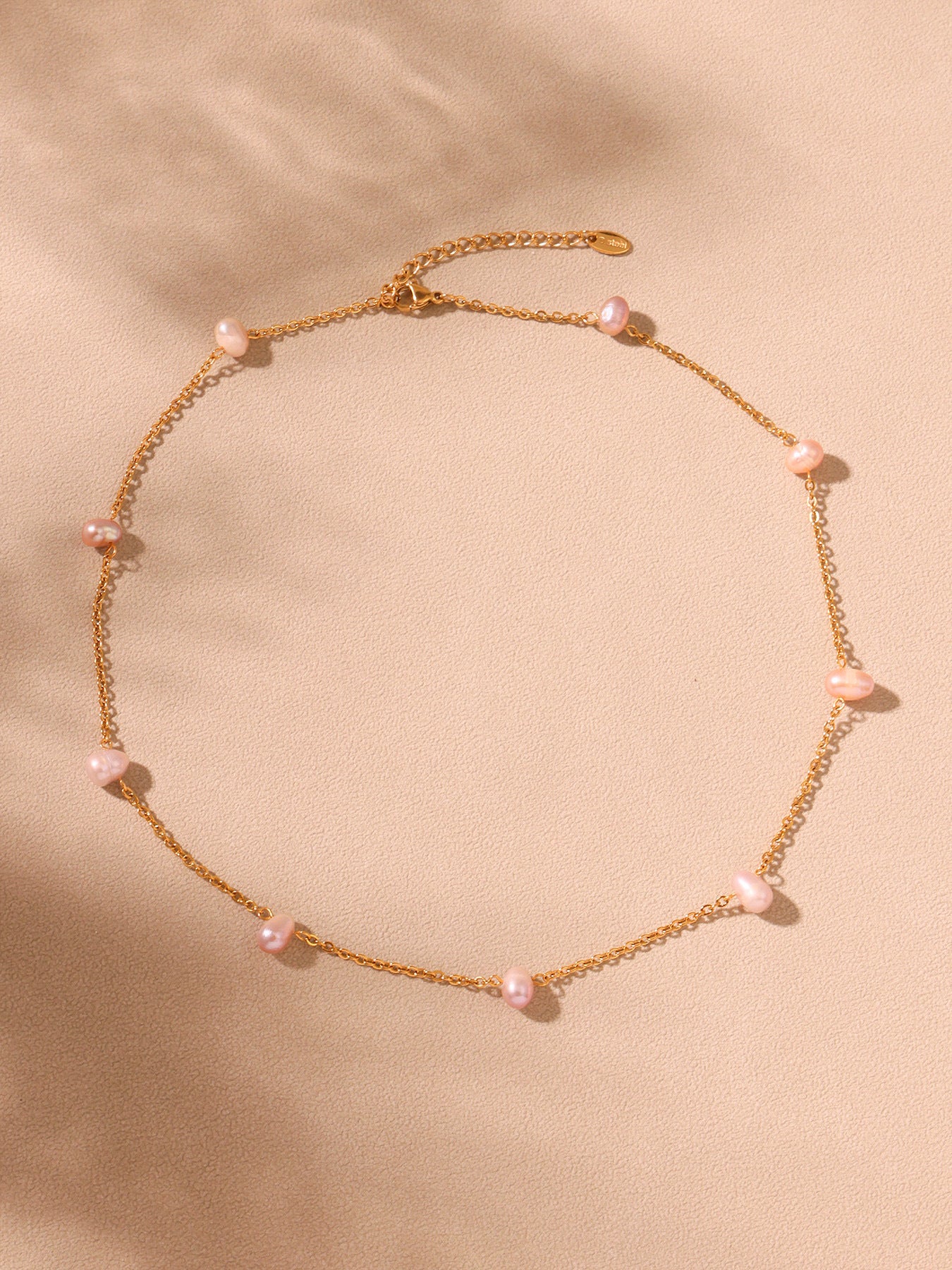 Planderful Pink Freshwater Pearl Collarbone Necklace Women