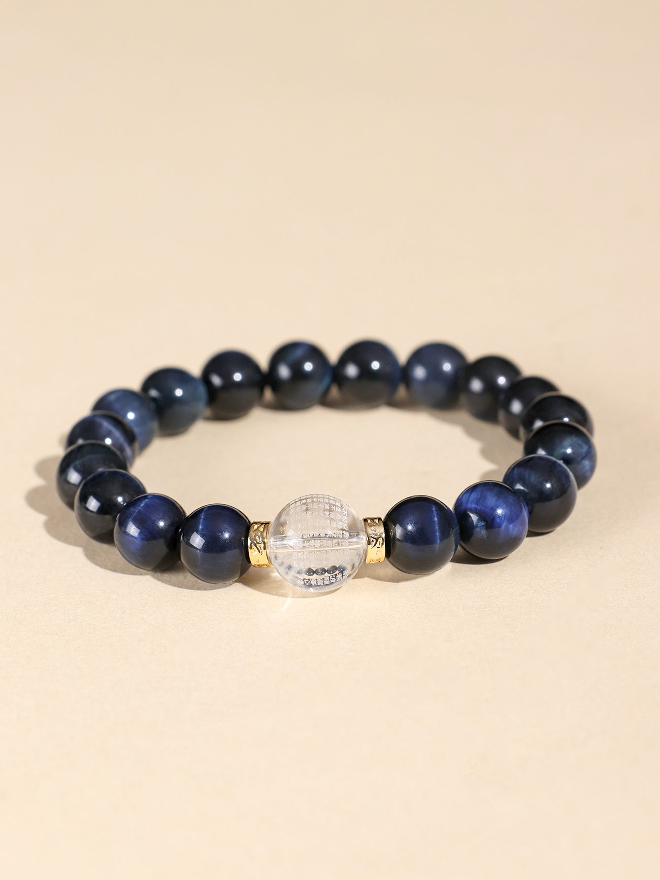 Planderful Fortune's Favor Couple Bracelet – Luxurious Crystal and Blue Tiger Eye Design