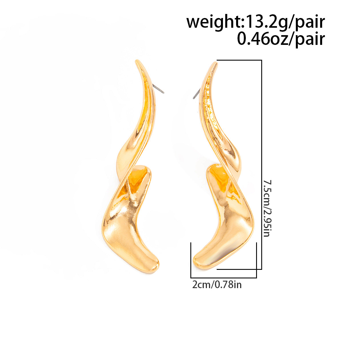 Planderful Vienna Verve Liquid Design Water Drop Earrings For Women Contemporary Stud Jewelry