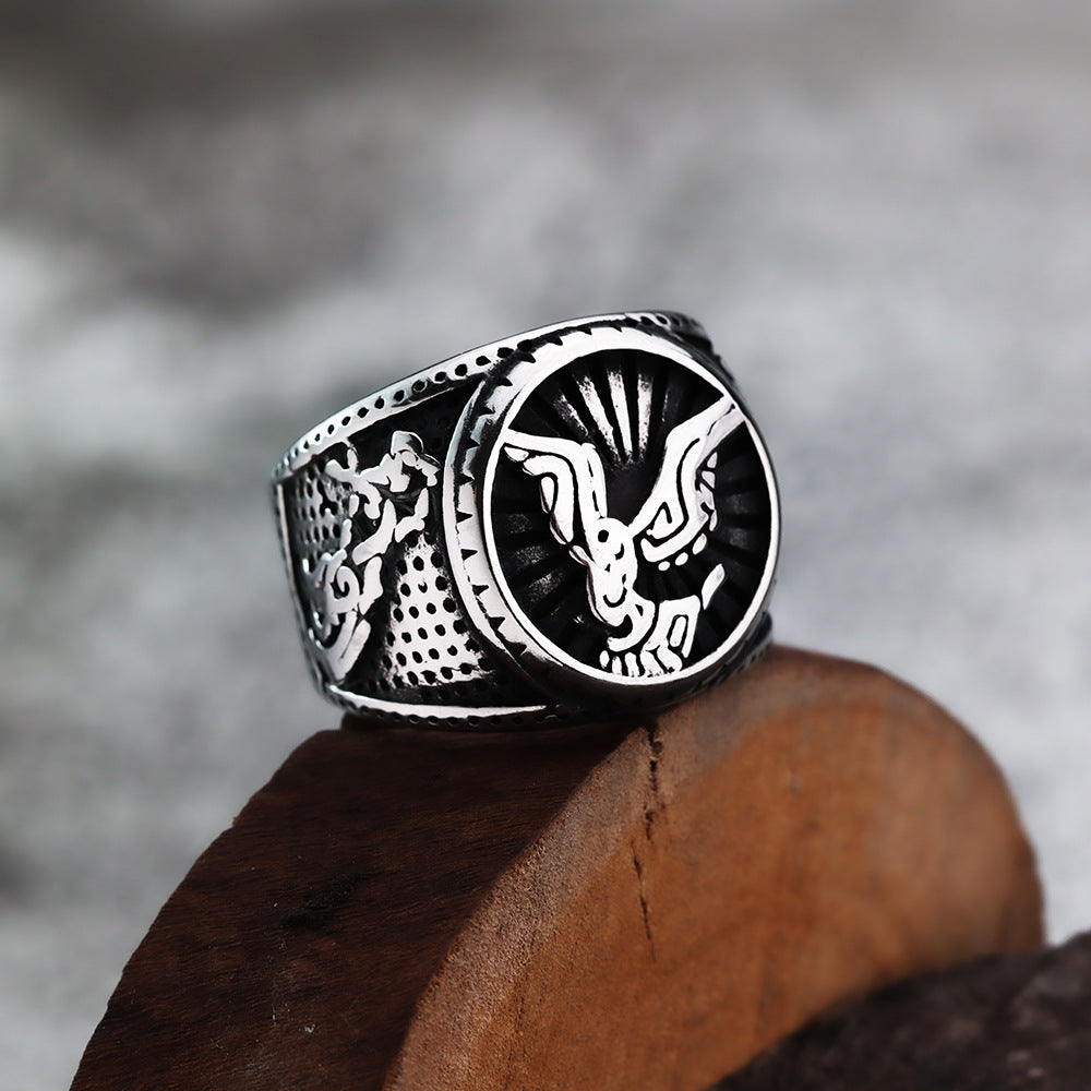 New European and American Style Jewelry Eagle Retro Ring