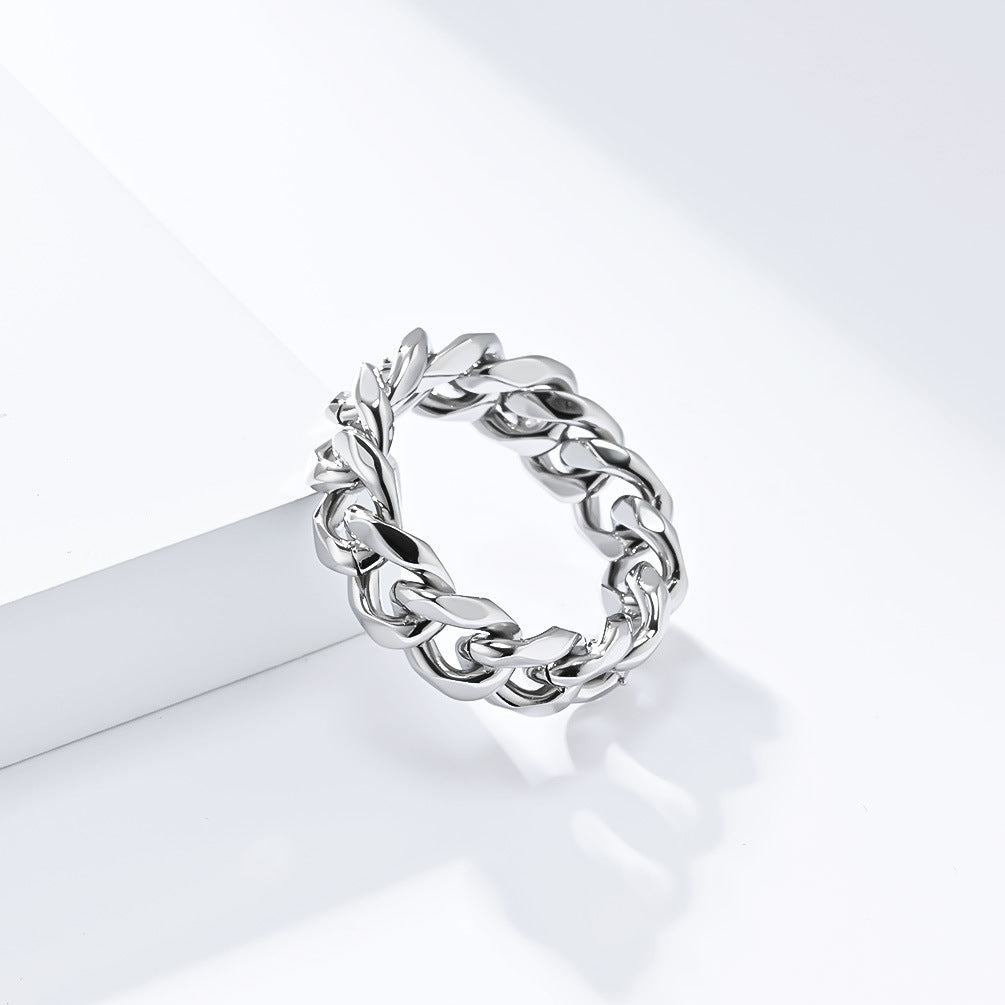 European And American High-End Stainless Steel Chain Ring