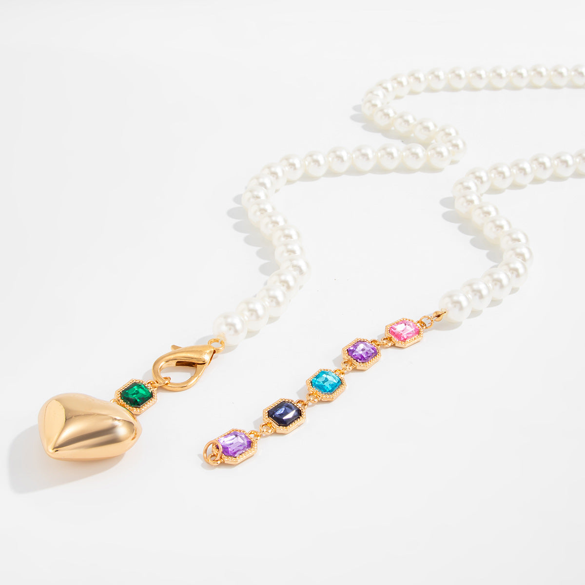 French Court Pearl Gemstone-Style Necklace