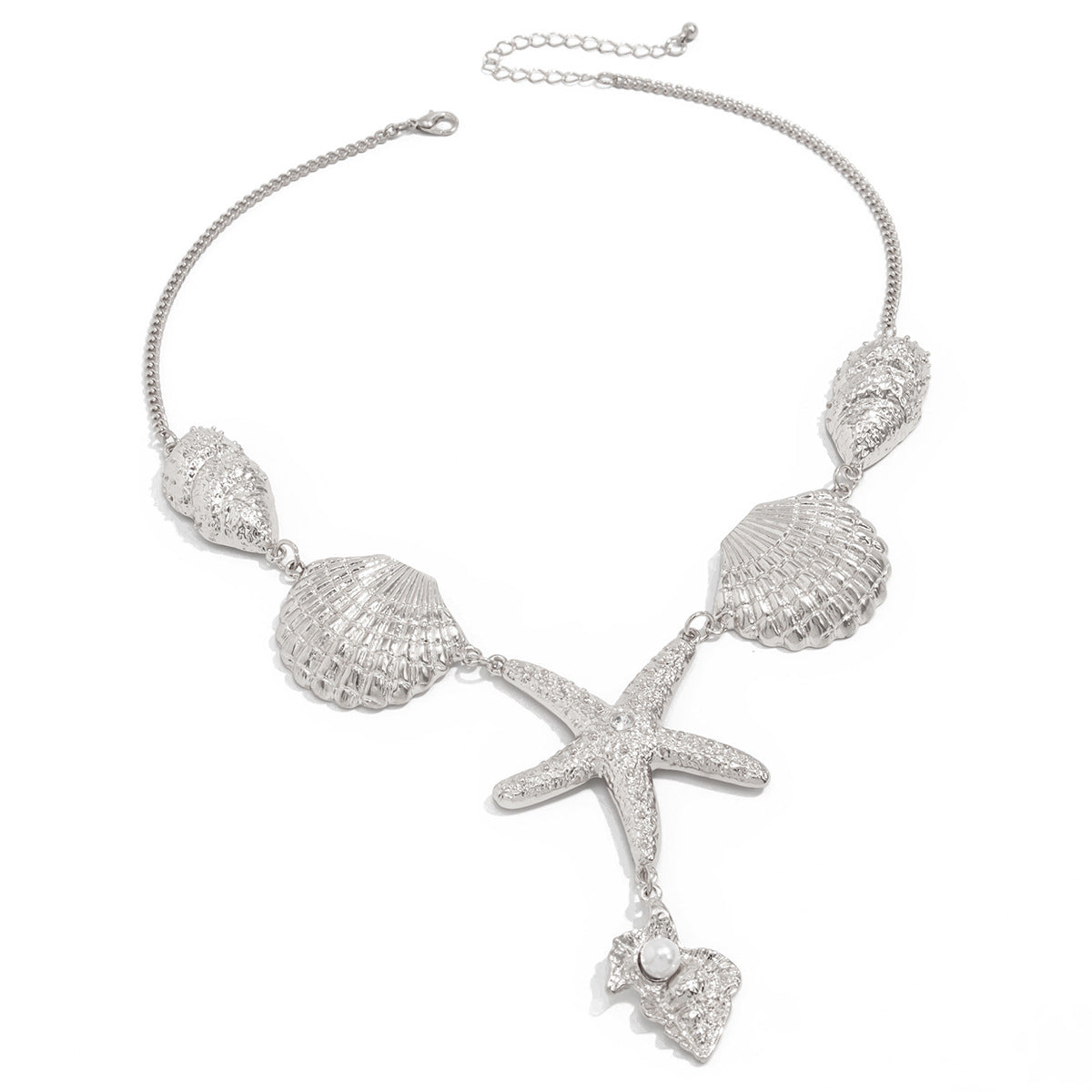 Starfish & Shell Y-Shaped Statement Necklace