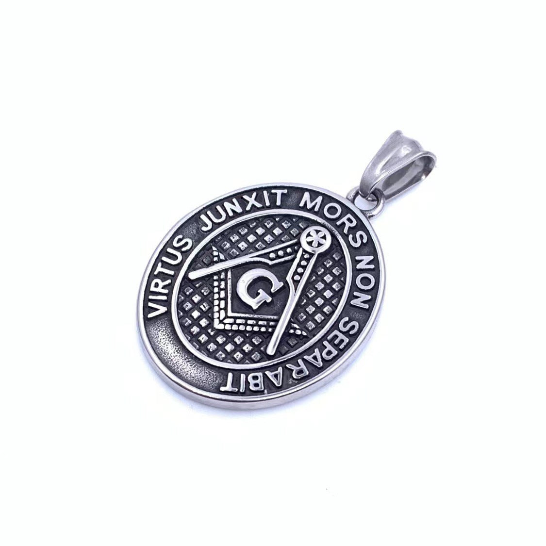 European And American Style Masonic Punk AG Letter Pendant For Men