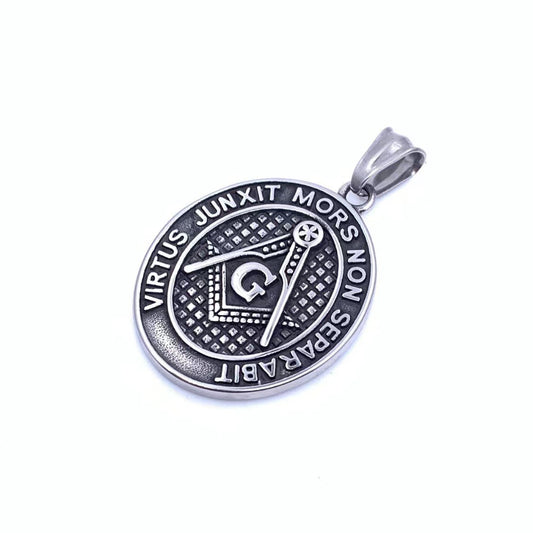 European And American Style Masonic Punk AG Letter Pendant For Men