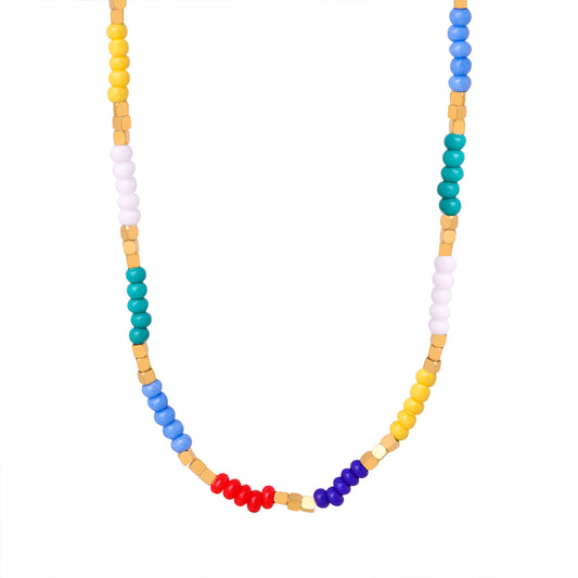 Sugar Titanium Handmade Beaded Necklace with Colorful Beads