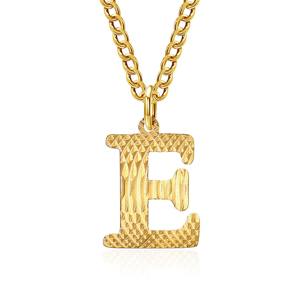Planderful Everyday Genie Gold Plated Letter Surname Pendant For Couples Unisex Premium Magazine Style Jewelry