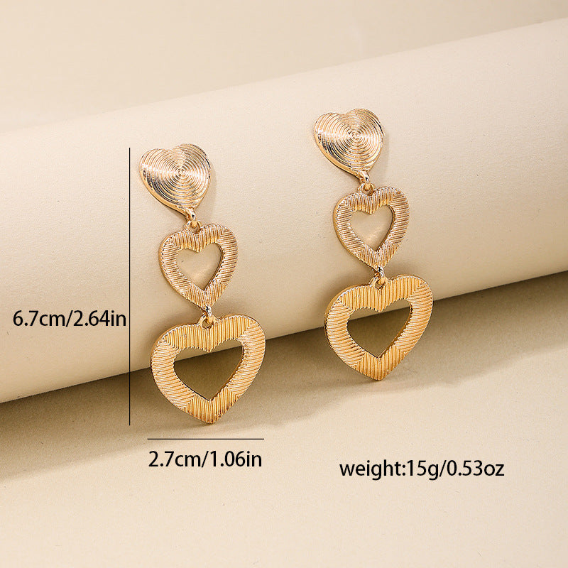 Geometric Love Texture Earrings in Vienna Verve Collection