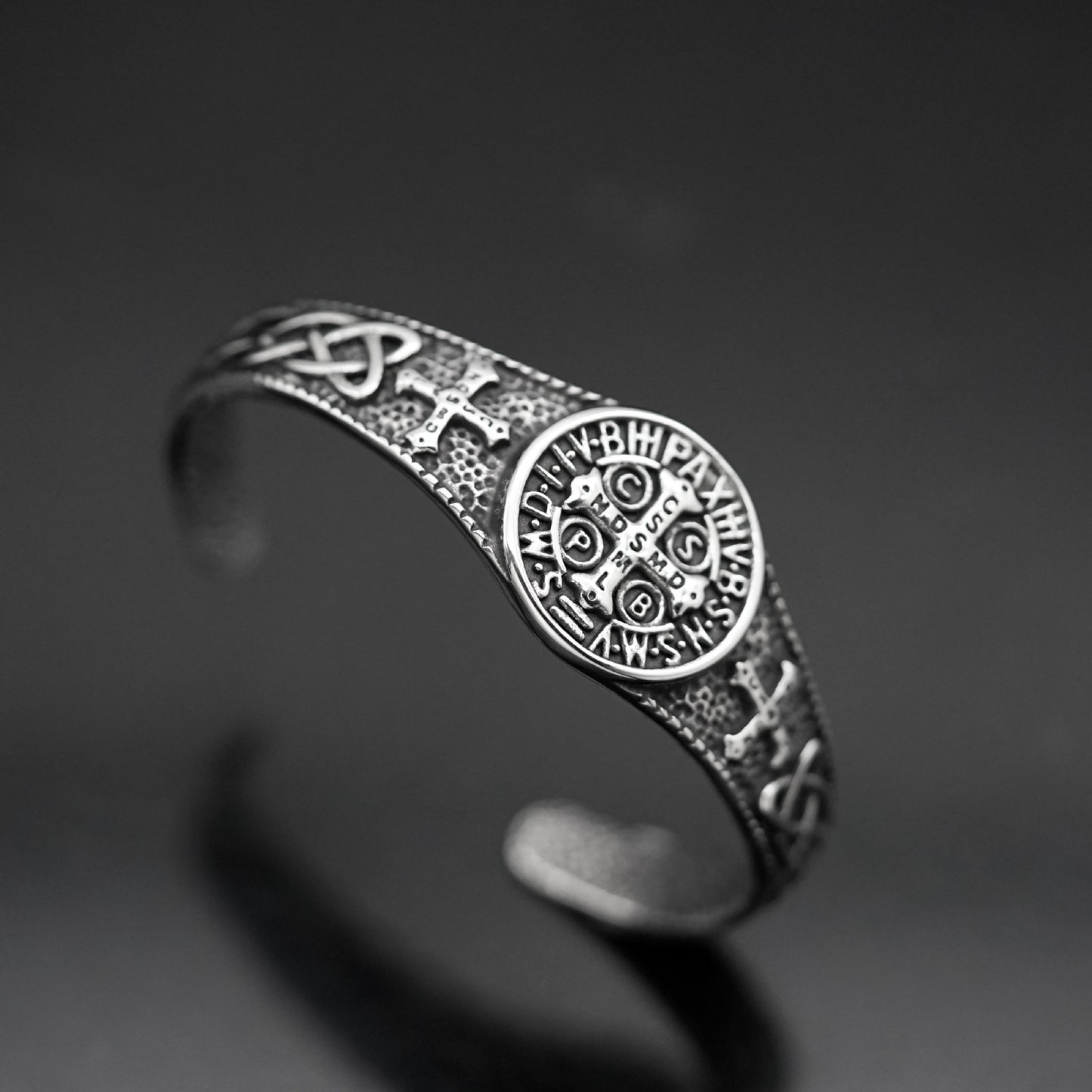 Planderful Stainless Steel Knot Cross Bracelet For Men And Women Unisex Protection Statement