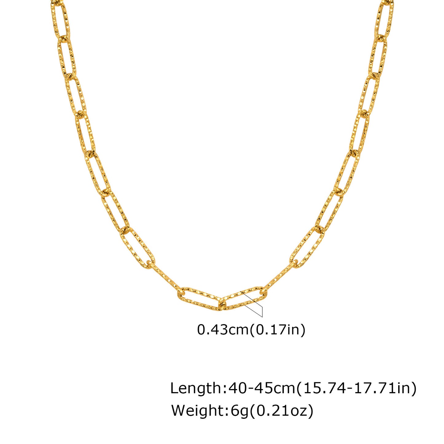 European And American Simple Geometric Necklace Golden Lady