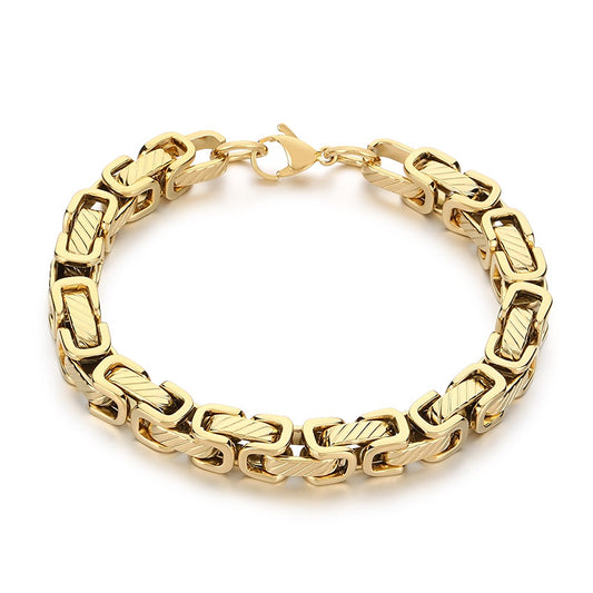 Planderful Byzantine Emperor Chain Mens Titanium Bracelet