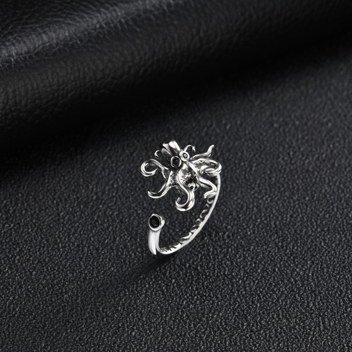 Stainless Steel Vacation Wear Rotating Octopus Octopus Open Ring Neutral