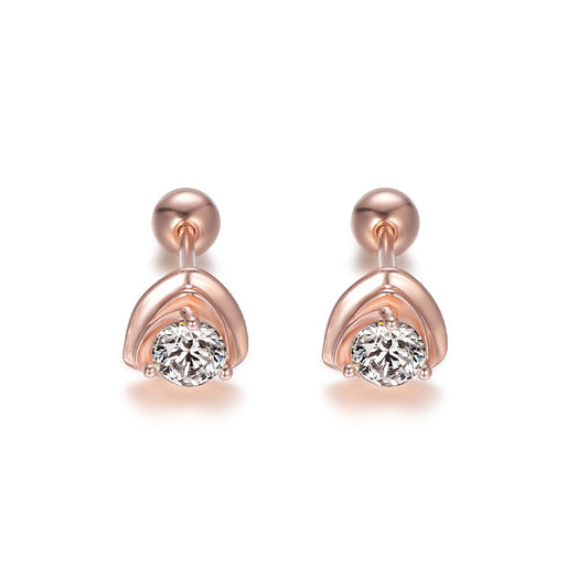 Vintage Rose 925 Sterling Silver Earrings