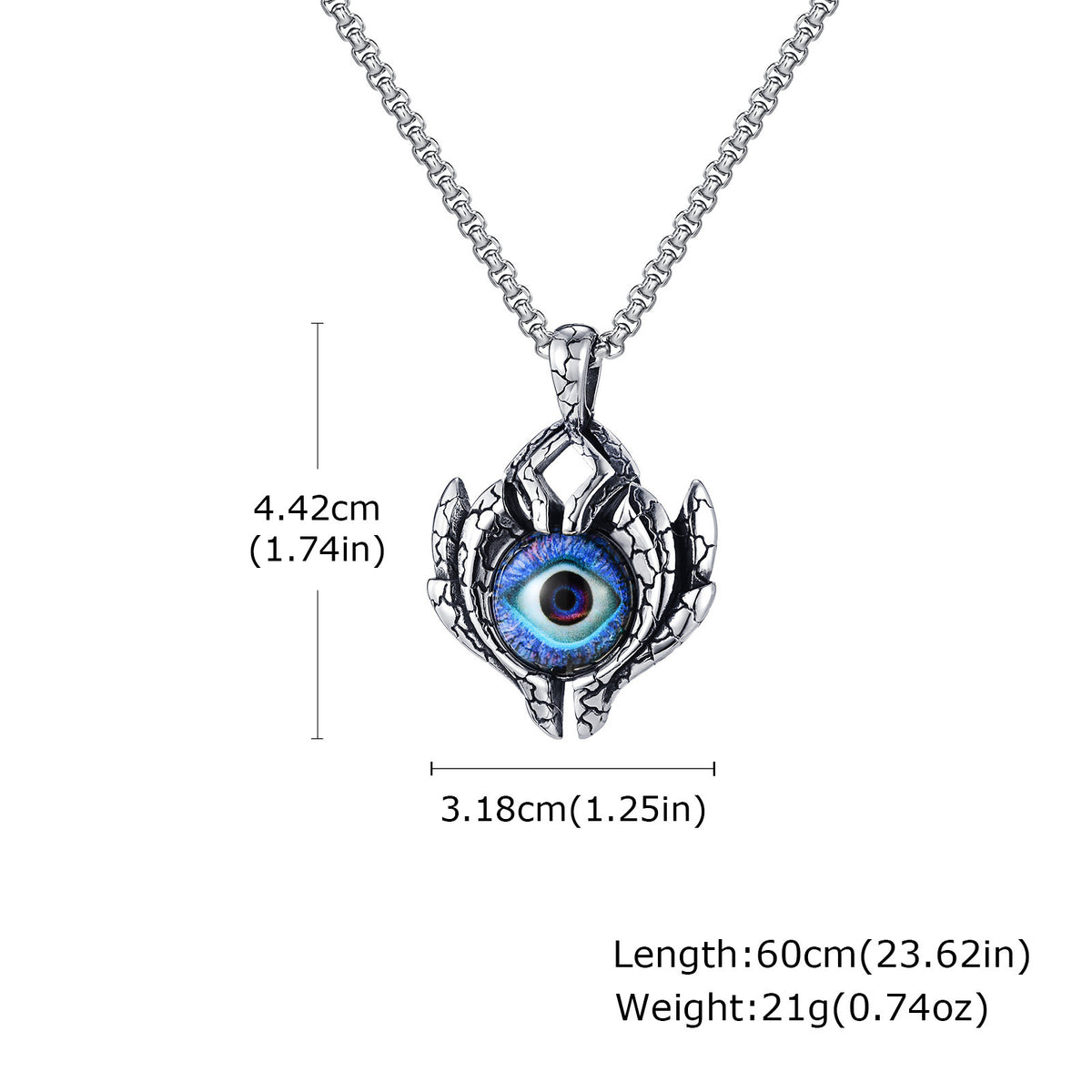 Stainless Steel Devil's Eye Pendant Necklace – Man Street Hip Hop