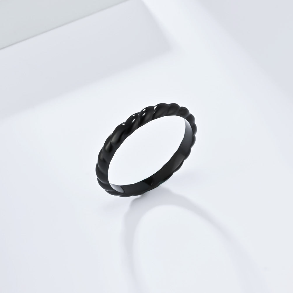 Cross-Border European American Light Luxury Twist Ring Jewelry