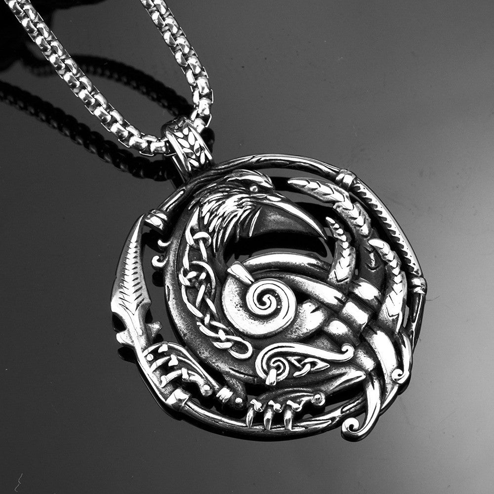 Planderful Shop Norse Viking Stainless Steel Pendant Necklace For Men Durable Nordic Jewelry Exquisite Craftsmanship