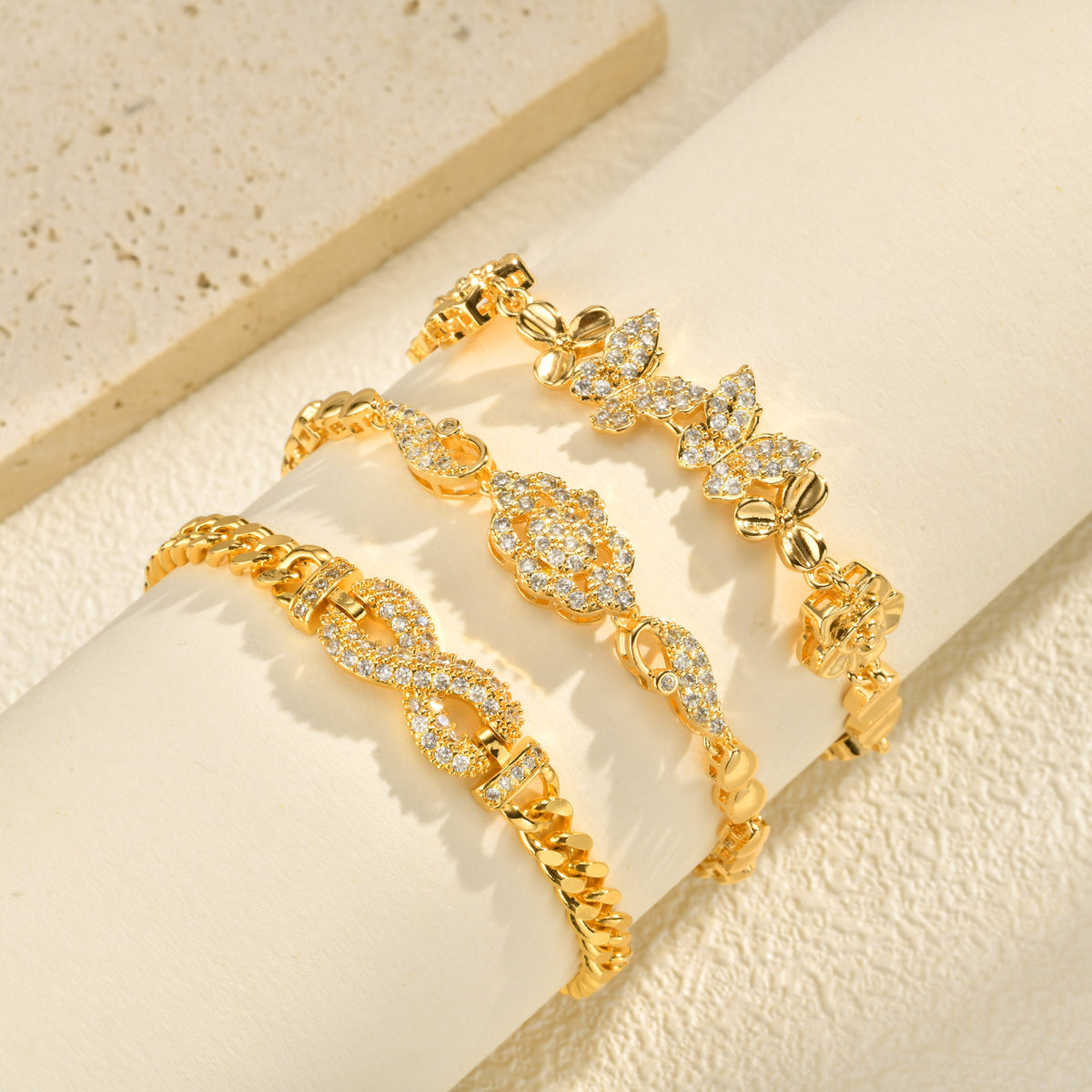 Zircon Vintage Copper Bracelet