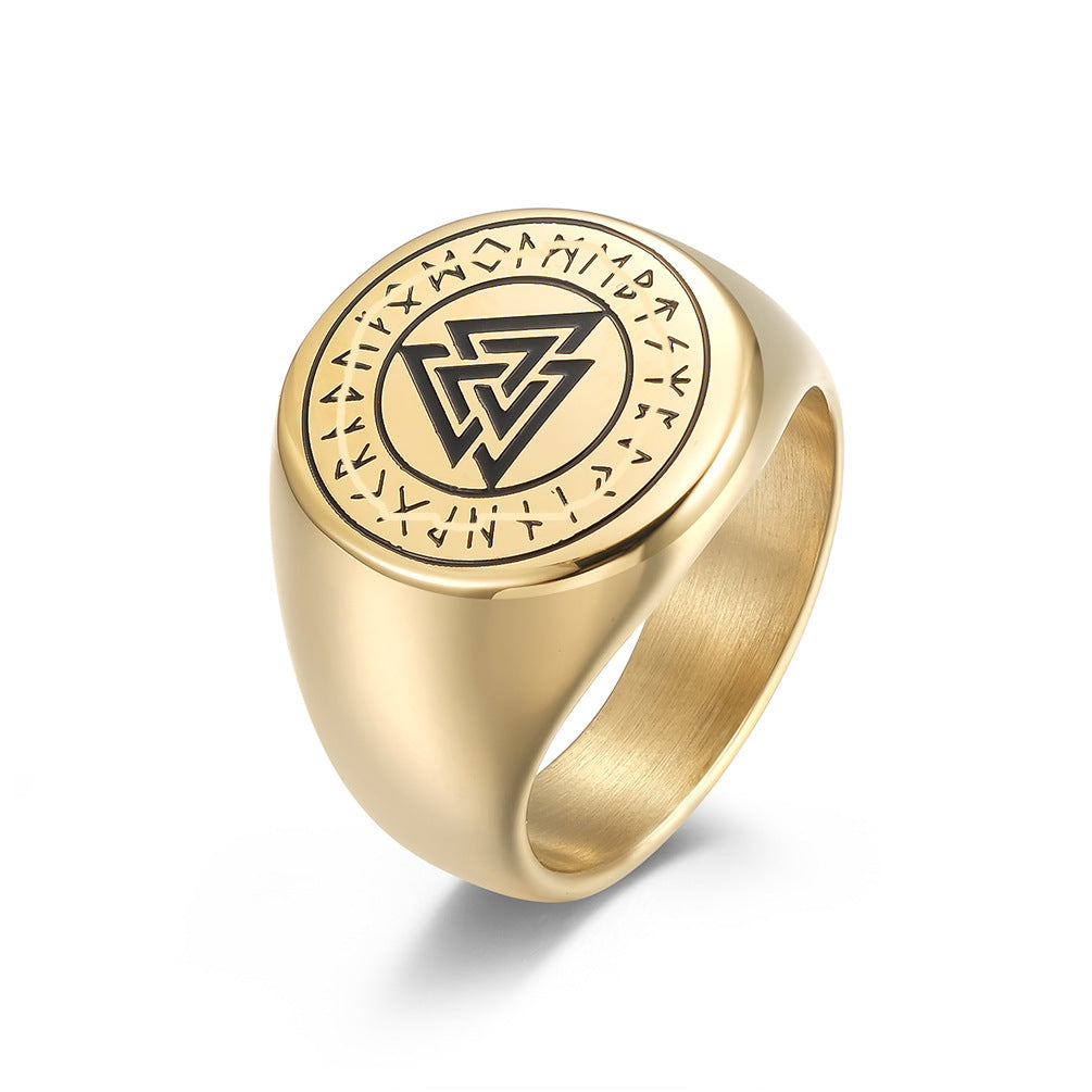 Planderful Mens Durable Steel Triangle Ring Eternal Celtic Design Everyday Genie Collection Hip Hop Style Size 7 12