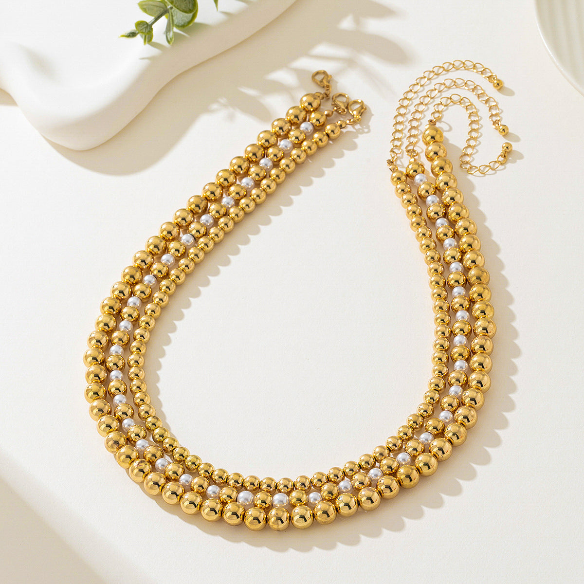 Planderful Vienna Verve Necklace – Chic Multi-Layer Metal Chain Design