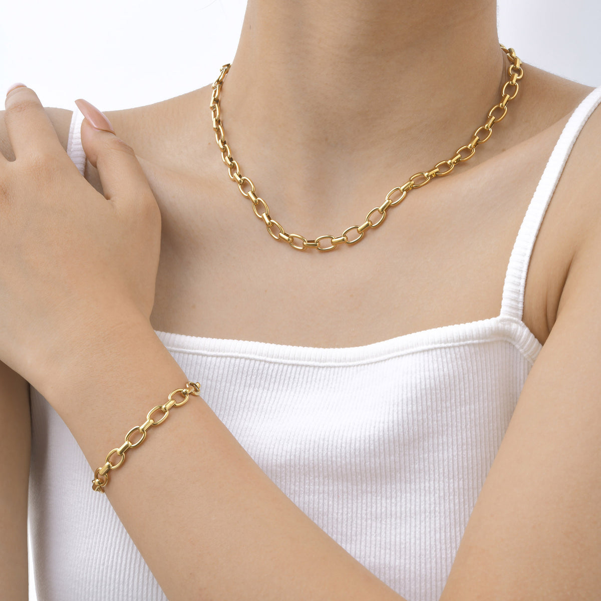 Gold-Plated Stainless Steel Bracelet