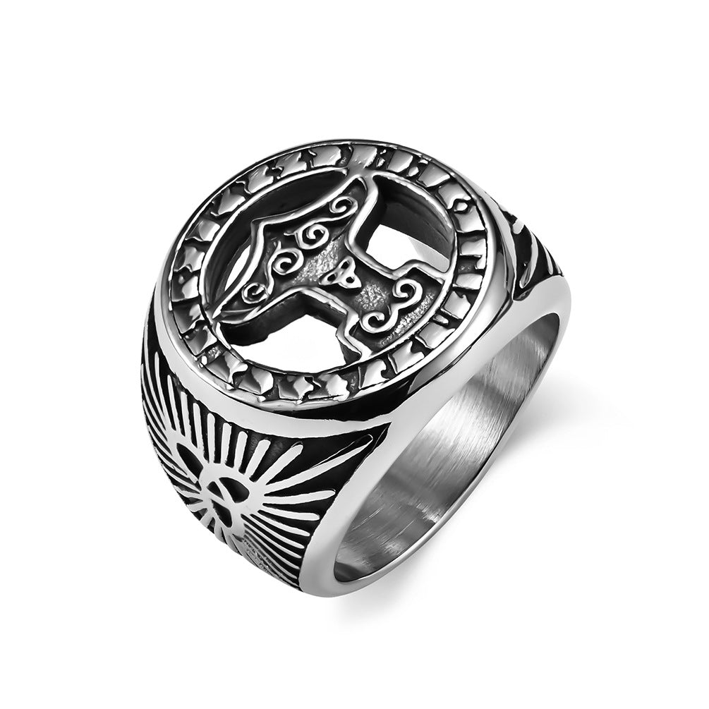 Planderful Steel Celtic Triangle Knot Ring For Men Eternal Viking Punk Style Sizes 8 9 10 11 12