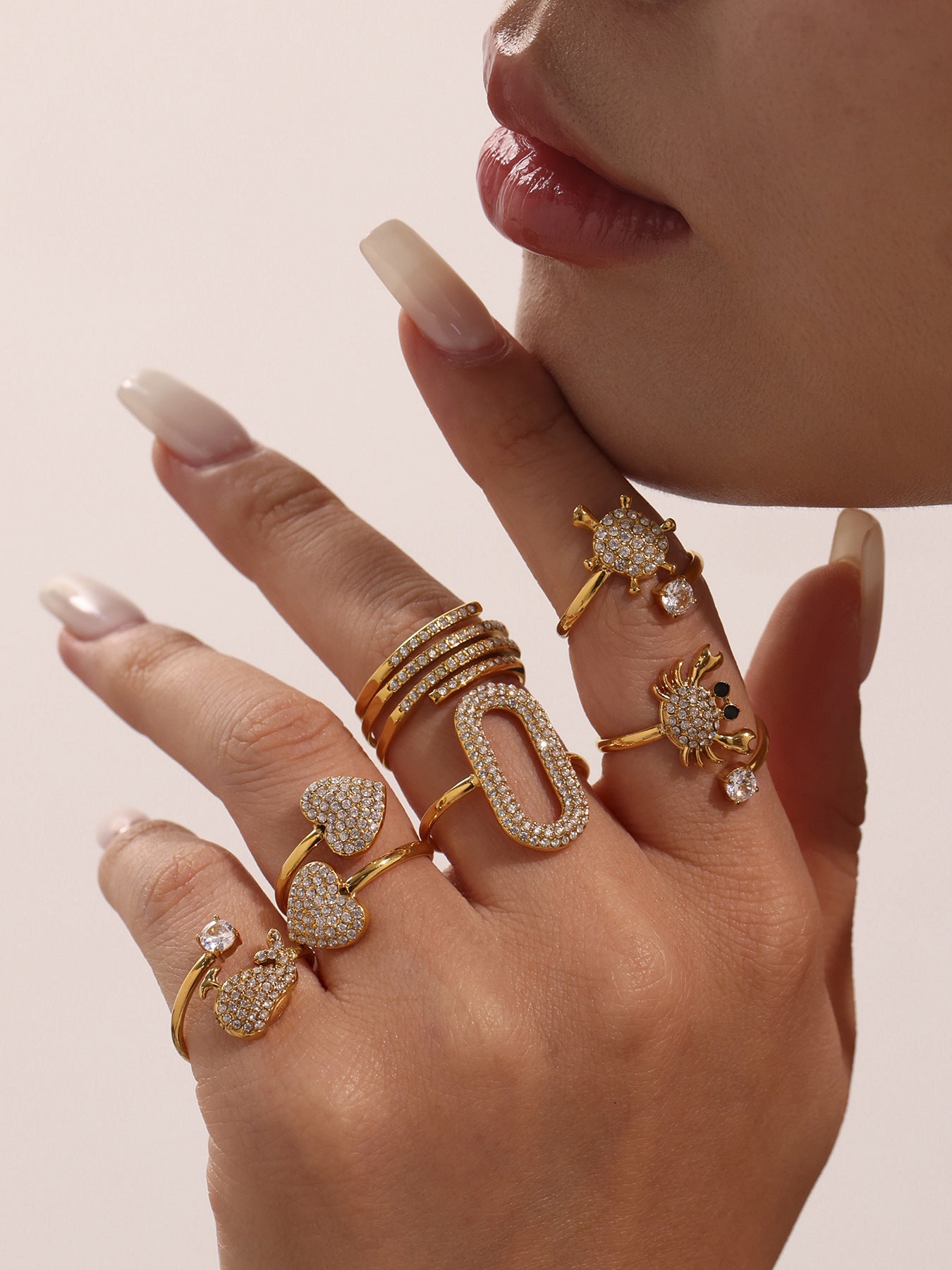 Planderful Everyday Genie Elegant Stainless Zircon Ring 7