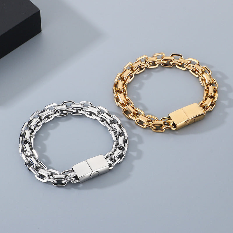 Planderful Everyday Genie Mens Magnetic Bracelet Double Row