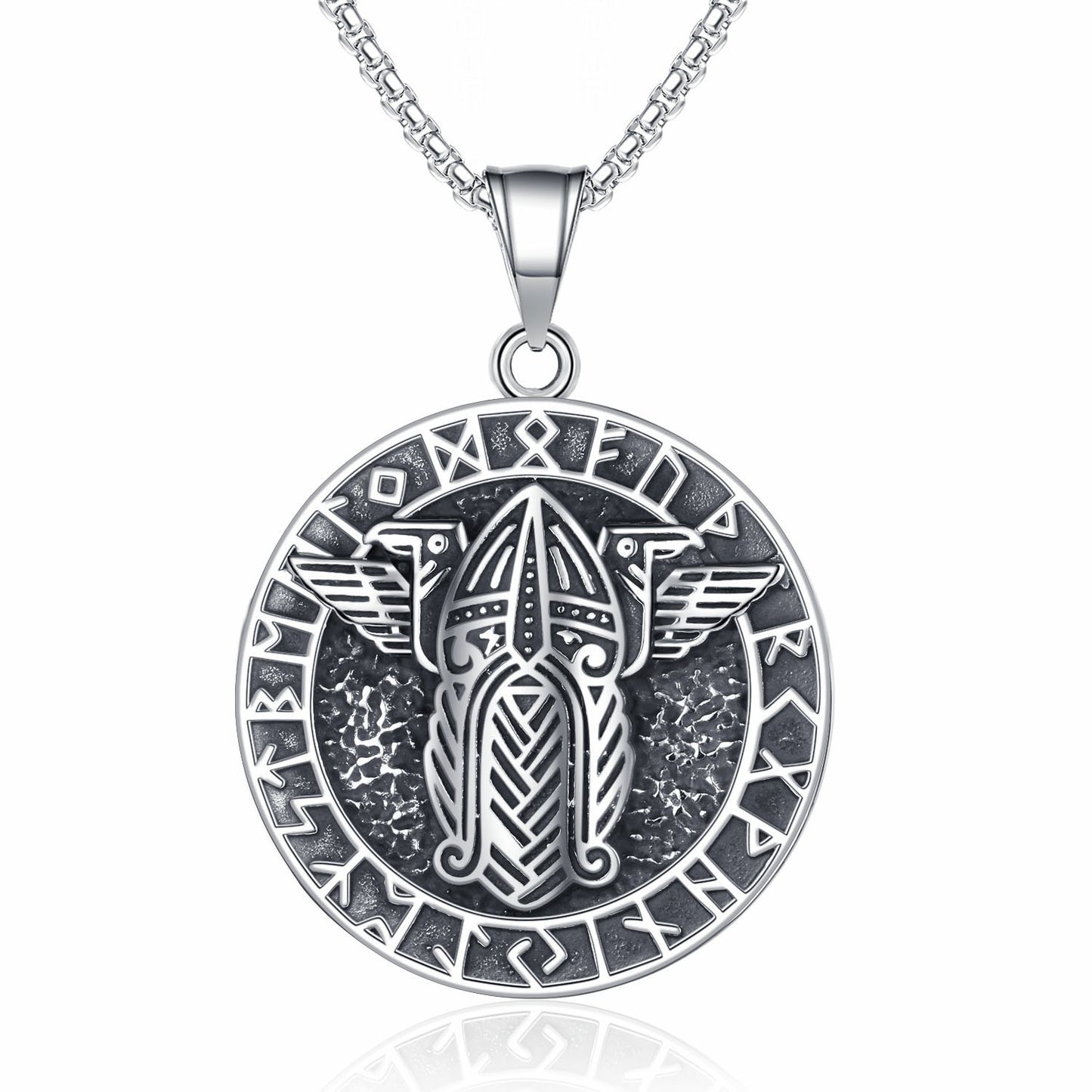 Steel Necklace – Vintage Viking Rune Pendant For Men By Planderful Everyday Genie