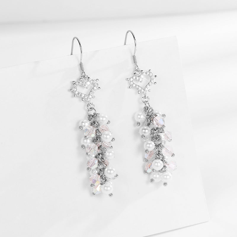 Cluster Bead 925 Sterling Silver Women's Earrings
