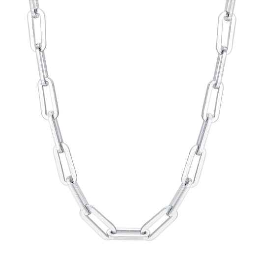 Stainless Steel Rectangular Geometric Chain Gold Lady Necklace