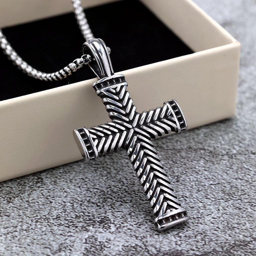 Vintage Stainless Steel Pendant Necklace