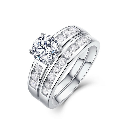 Planderful Stackable Moissanite Sterling Silver Ring – 6.5 × 6.5 mm, 1 ct – Style 3