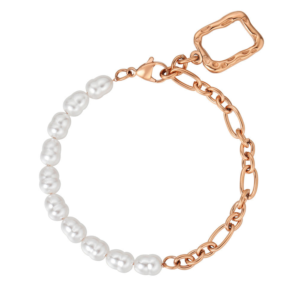Pearl Bracelet For Women Elegant Steel Base Niche Jewelry Planderful Everyday Genie