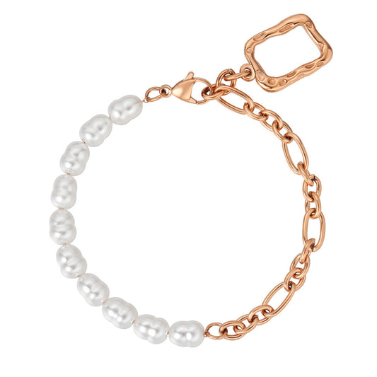 Pearl Bracelet For Women Elegant Steel Base Niche Jewelry Planderful Everyday Genie