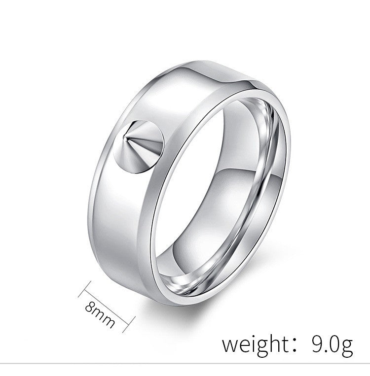 Planderful Self Defense Ring For Hip Hop Fans Rivet Steel Design Everyday Genie Collection Size 7 To 12