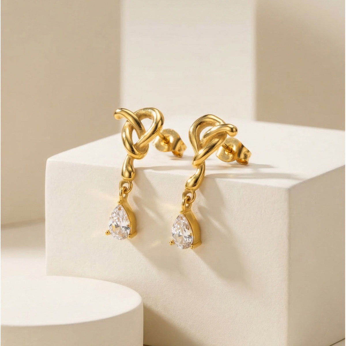 Stainless Steel Zircon Earrings