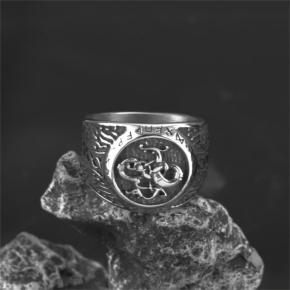 European And American Jewelry Rusted Steel Ring For Men