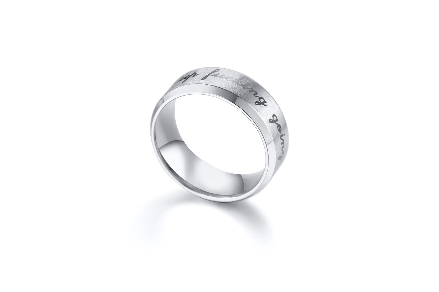 Keep Fucking Going Amazon Jewelry Ring Men's Stainless Steel Ring