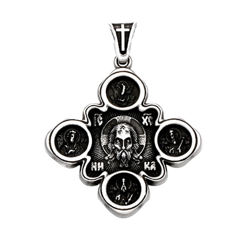 Planderful Retro Titanium Steel Cross Pendant for Men - Stylish Everyday Jewelry