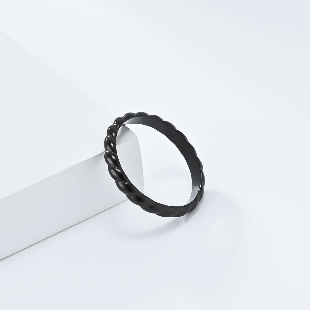 Cross-Border European American Light Luxury Twist Ring Jewelry