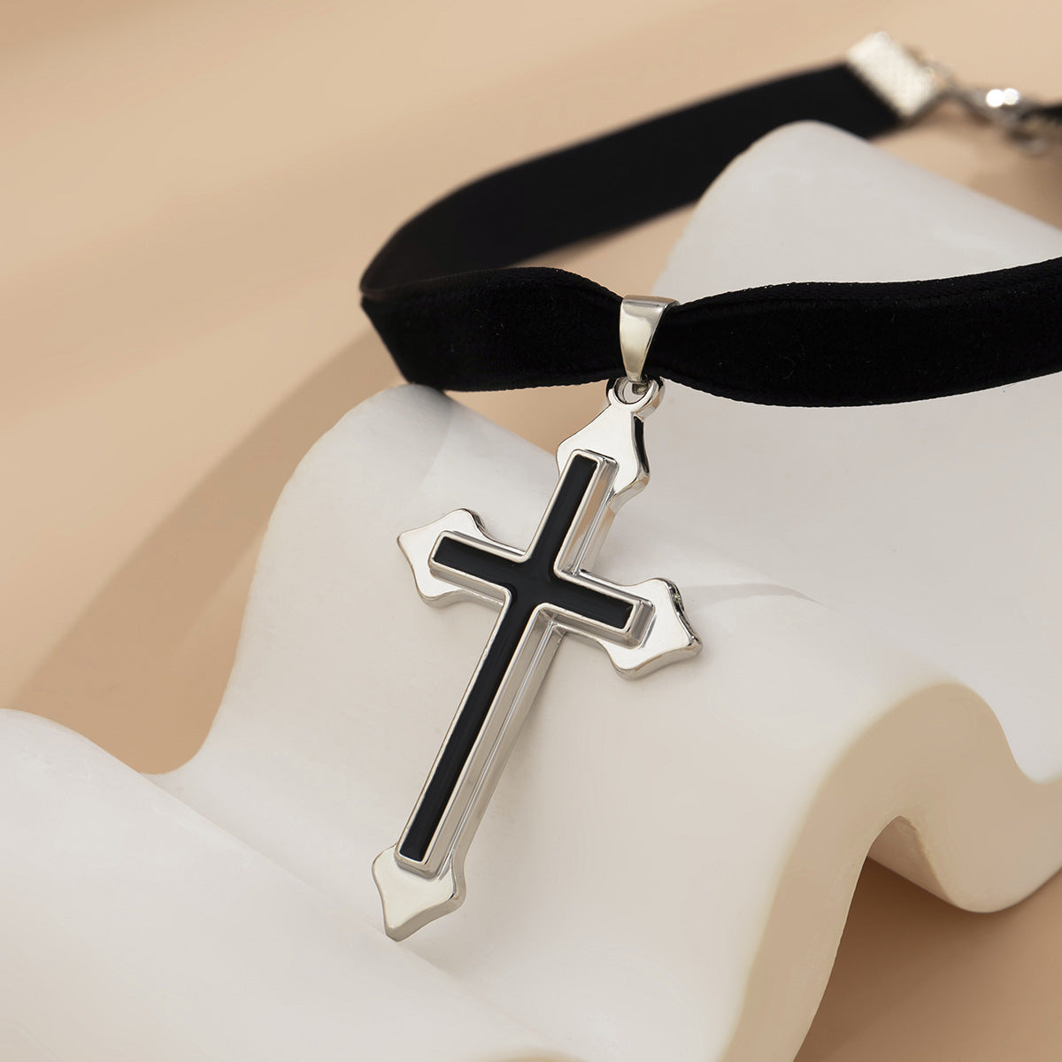 Cross Layered Alloy Necklace